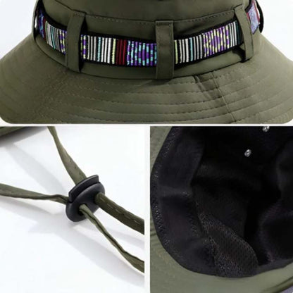 VogeLuxe | Women’s Wide Brim Sun Bucket Hat With Chin Strap