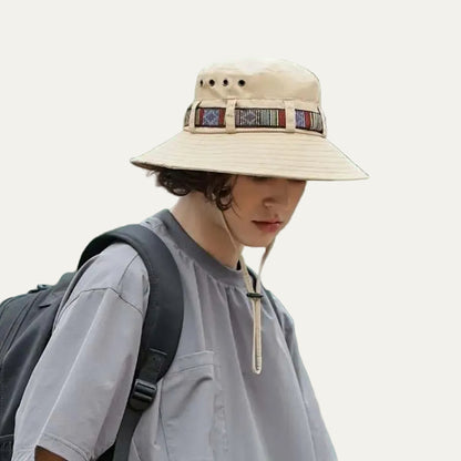 VogeLuxe | Women’s Wide Brim Sun Bucket Hat With Chin Strap