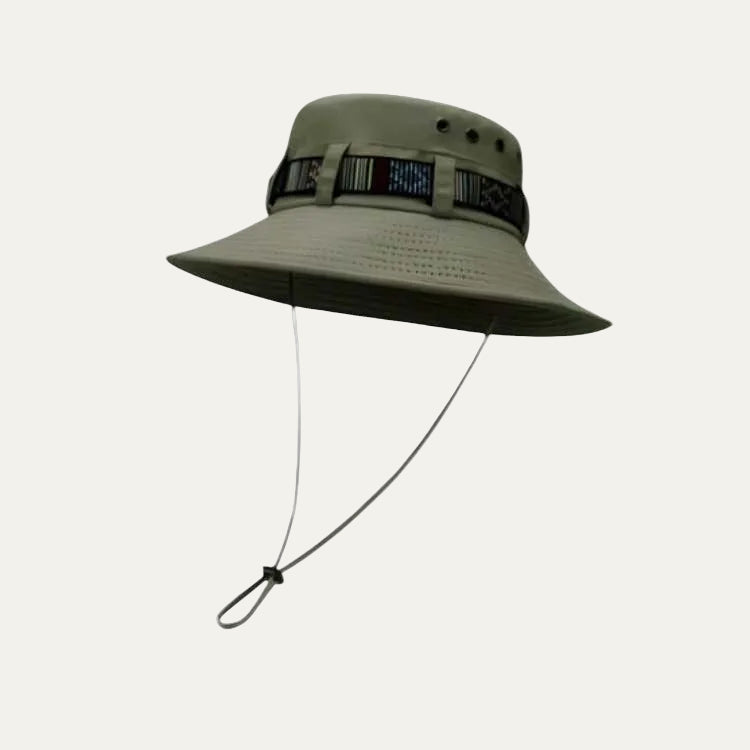 VogeLuxe | Women’s Wide Brim Sun Bucket Hat With Chin Strap