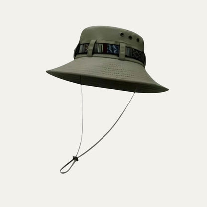 VogeLuxe | Women’s Wide Brim Sun Bucket Hat With Chin Strap