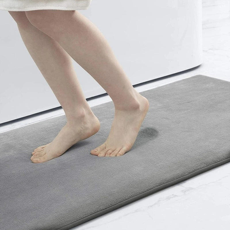 Plush Velvet Bathroom Mat Soft Anti Slip Fast Dry Rug