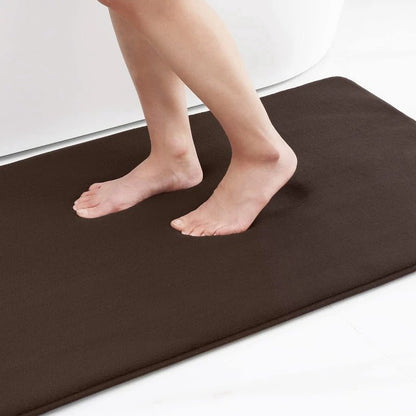 Plush Velvet Bathroom Mat Soft Anti Slip Fast Dry Rug
