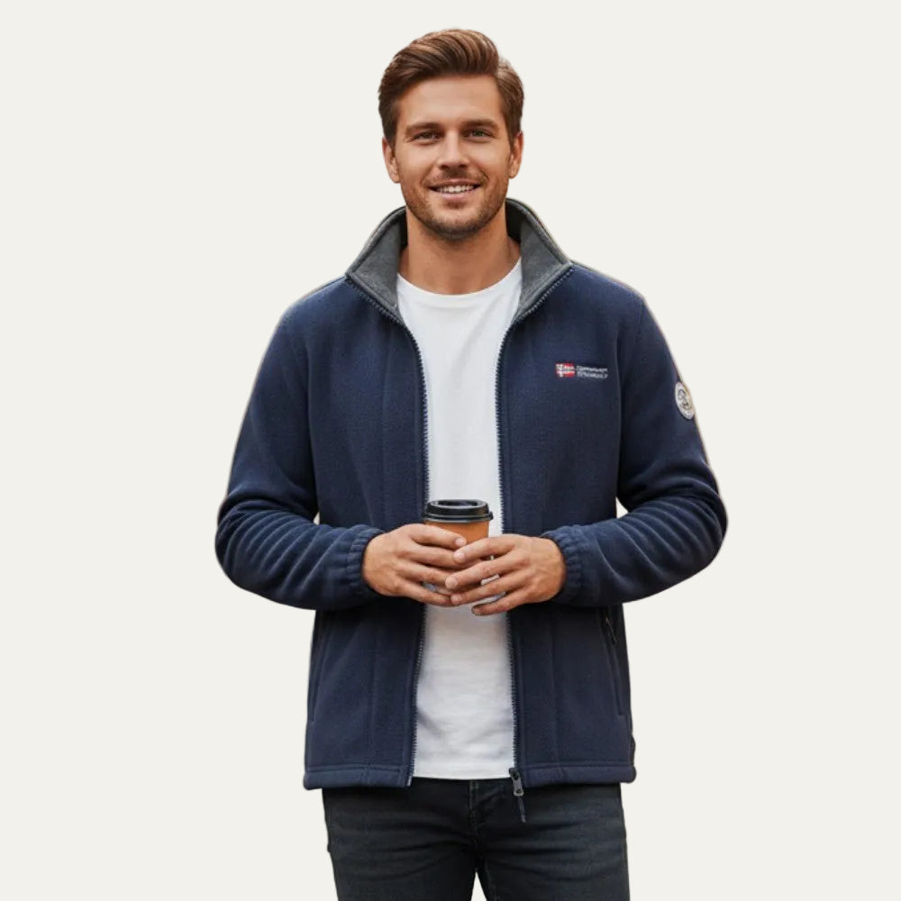 VogeLuxe | Men’s Thermal Casual Fleece Zip Up Jacket