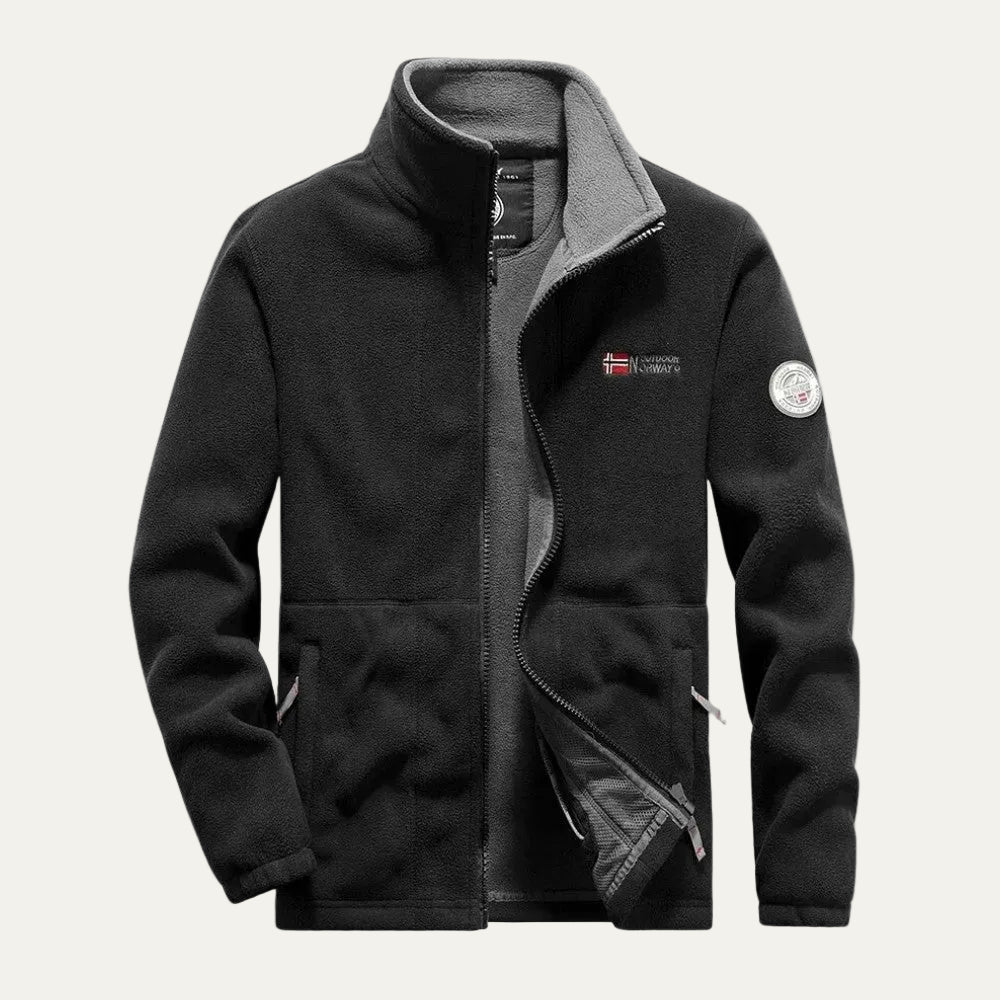 VogeLuxe | Men’s Thermal Casual Fleece Zip Up Jacket