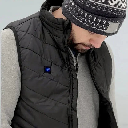 VogeLuxe | Men’s Quilted Puffer Vest With High Collar