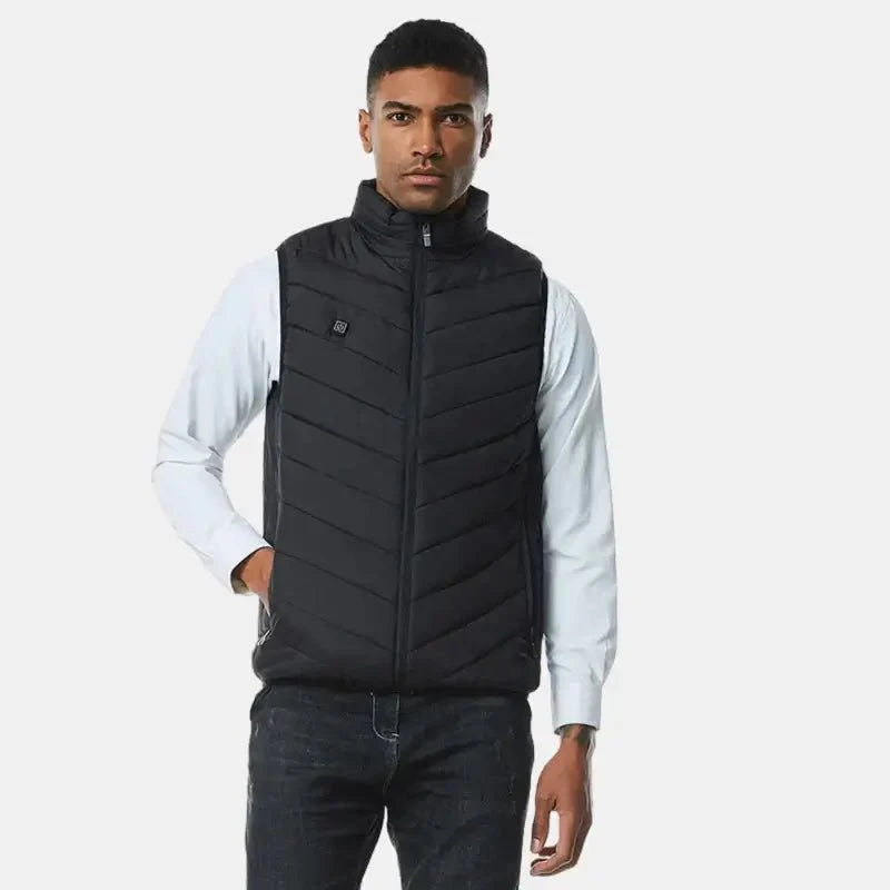 VogeLuxe | Men’s Quilted Puffer Vest With High Collar
