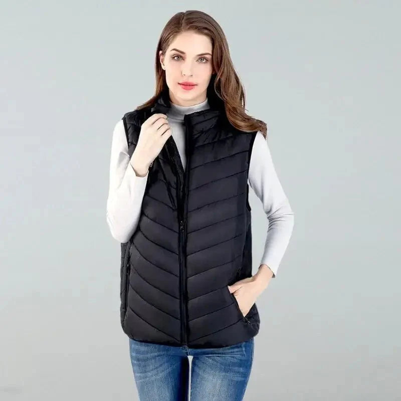 VogeLuxe | Men’s Quilted Puffer Vest With High Collar