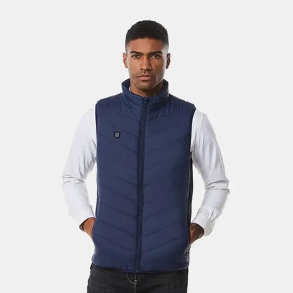 VogeLuxe | Men’s Quilted Puffer Vest With High Collar