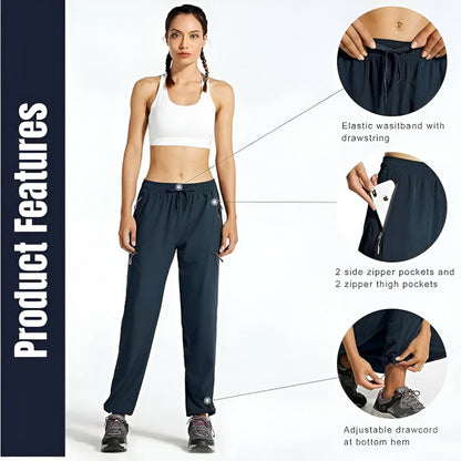 VogeLuxe | Women’s Technical Outdoor Hiking Pants With Adjustable Fit