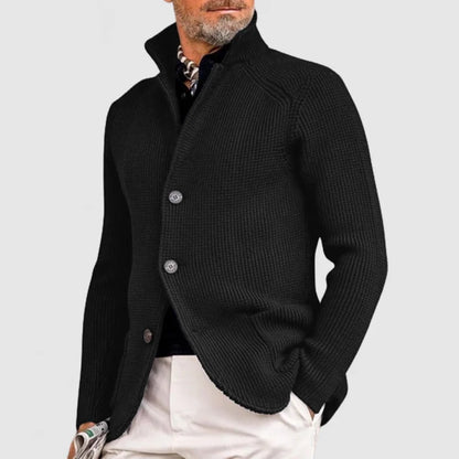 VogeLuxe | Men’s Textured Knit Single Breasted Shawl Collar Blazer