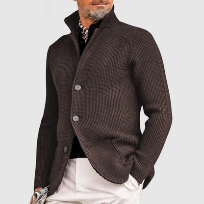 VogeLuxe | Men’s Textured Knit Single Breasted Shawl Collar Blazer