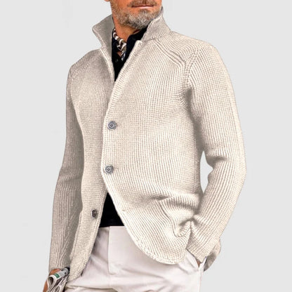 VogeLuxe | Men’s Textured Knit Single Breasted Shawl Collar Blazer