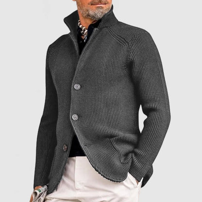 VogeLuxe | Men’s Textured Knit Single Breasted Shawl Collar Blazer