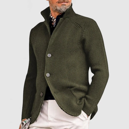 VogeLuxe | Men’s Textured Knit Single Breasted Shawl Collar Blazer