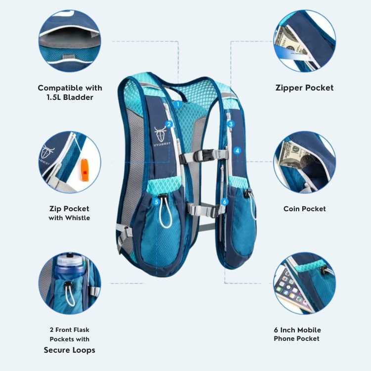 VogeLuxe | Unisex Lightweight Breathable Running Hydration Vest