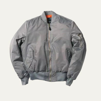 VogeLuxe | Unisex Classic Full Zip Bomber Jacket with Sleeve Utility Pocket