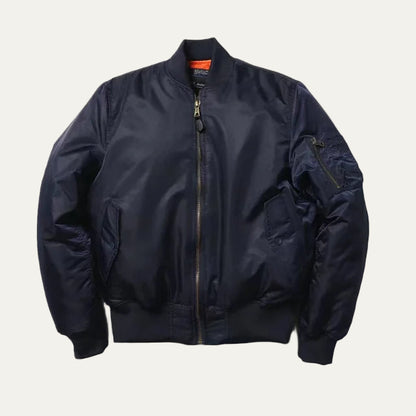 VogeLuxe | Unisex Classic Full Zip Bomber Jacket with Sleeve Utility Pocket