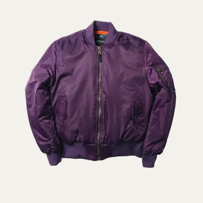 VogeLuxe | Unisex Classic Full Zip Bomber Jacket with Sleeve Utility Pocket