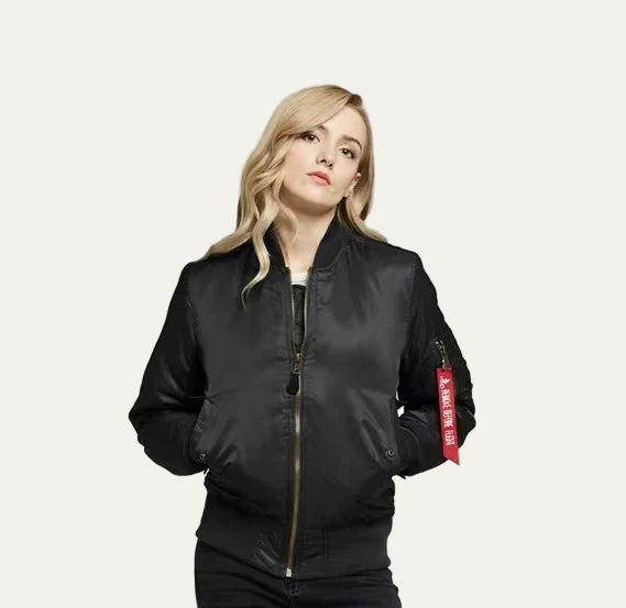 VogeLuxe | Unisex Classic Full Zip Bomber Jacket with Sleeve Utility Pocket