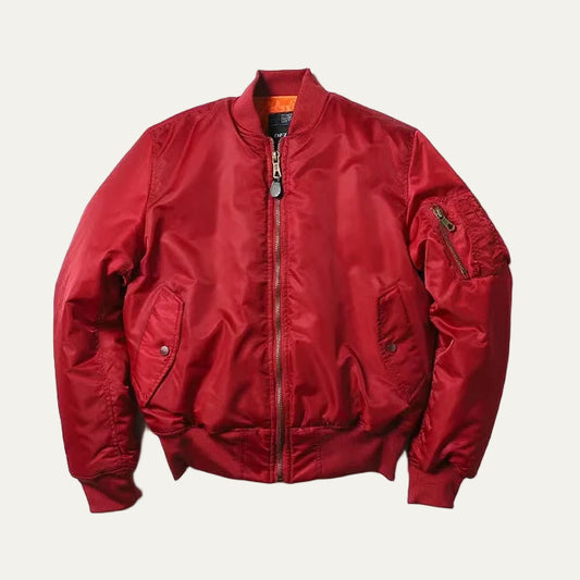 VogeLuxe | Unisex Classic Full Zip Bomber Jacket with Sleeve Utility Pocket