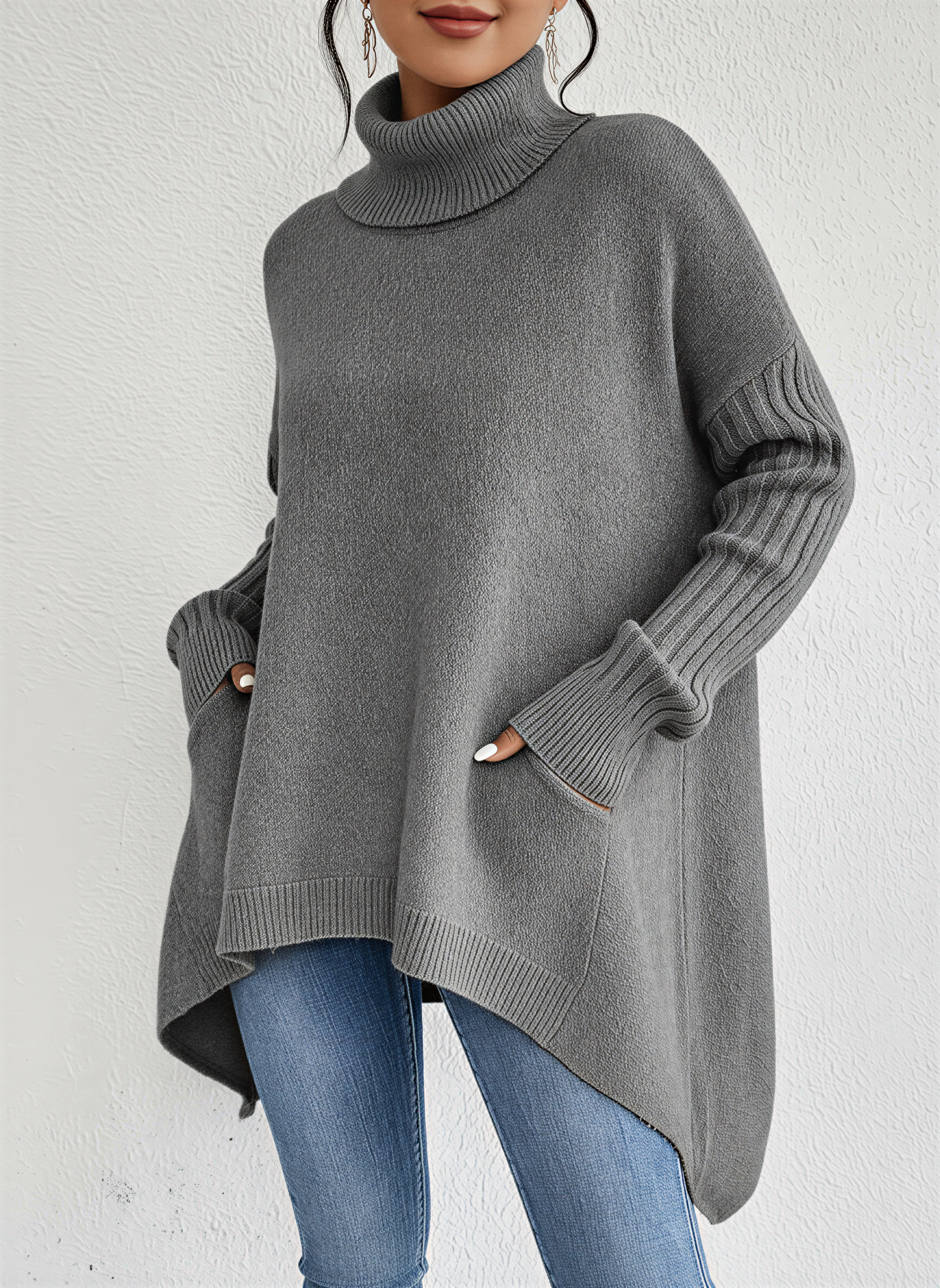 Comfortable Women's Large Turtleneck Sweater