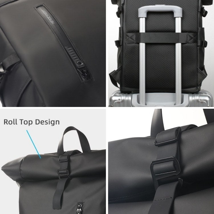 VogeLuxe | Men’s Minimalist Roll Top Urban Backpack