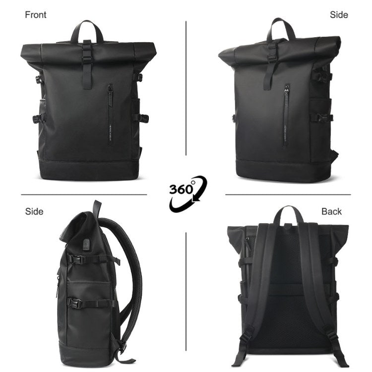 VogeLuxe | Men’s Minimalist Roll Top Urban Backpack