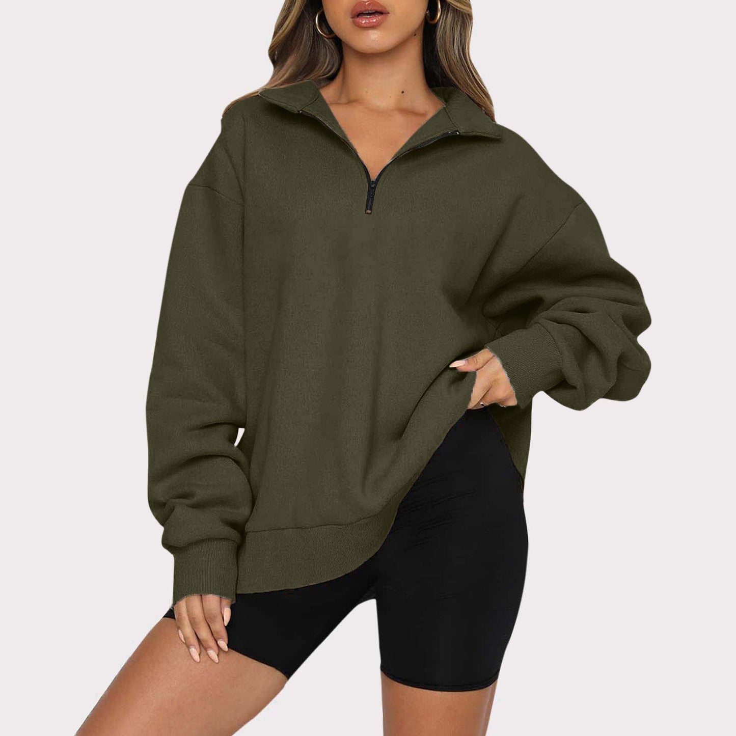 Warm Zipped Sweater for Women - Classic Winter Style