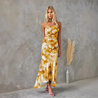 Beautiful Flower Summer Midi Dress