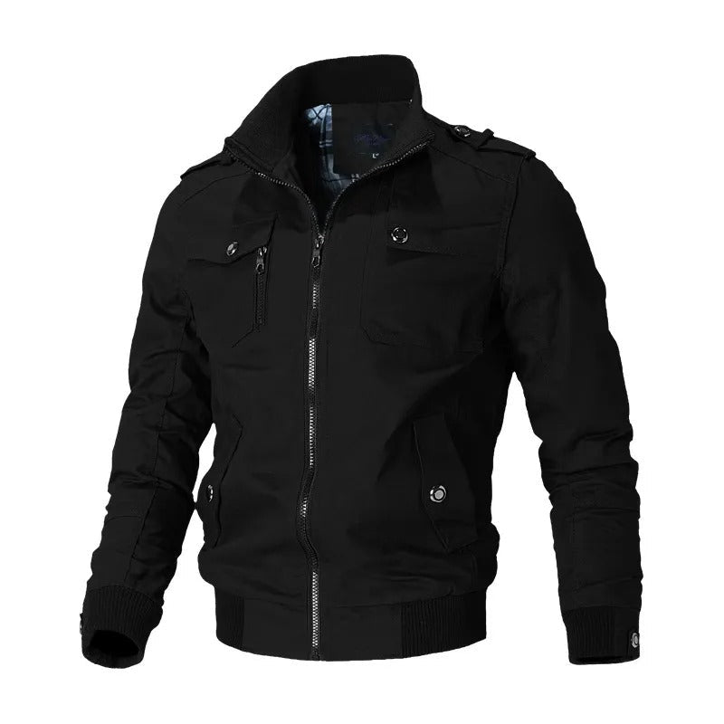 Men's Classic Army Bomber Jacket - VogeLuxe