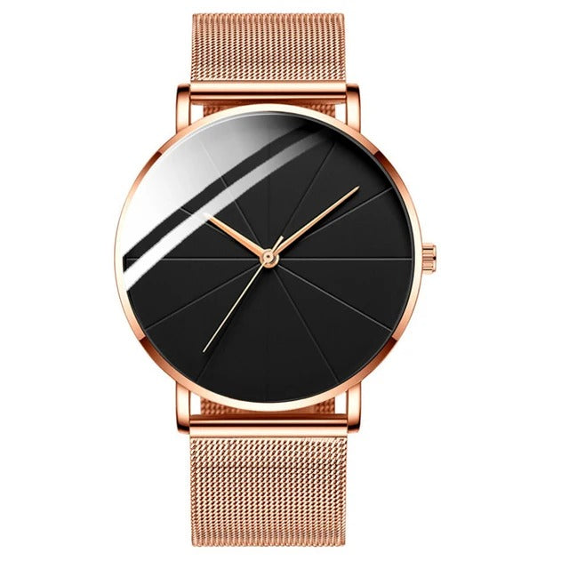 Stylish Mens Watch with Large Leather Strap