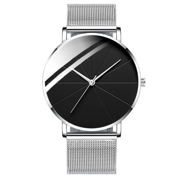 Premium Mens Watch with Large Leather Strap Dial