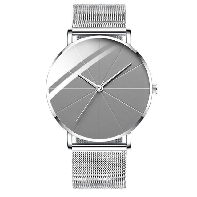 Premium Mens Watch with Large Leather Strap Dial