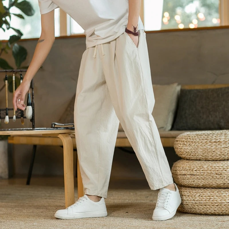 Mario - Linen Summer Trousers - VogeLuxe