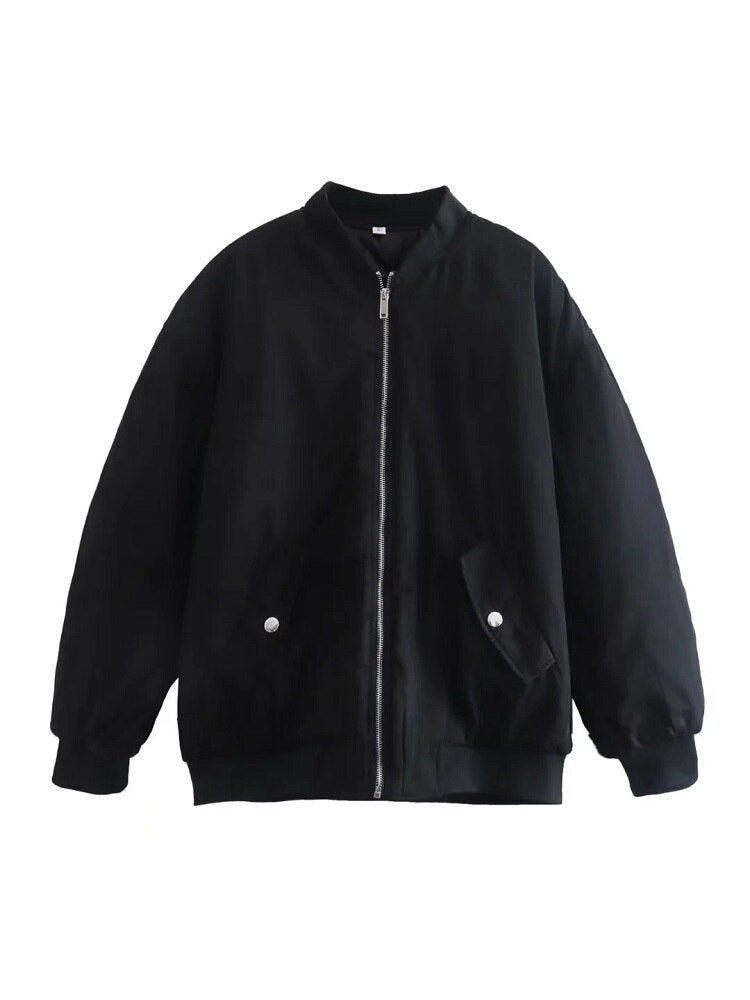 Relaxed Fit Women's Bomber Coat
