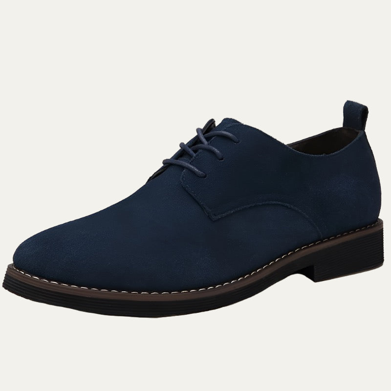 VogeLuxe | Men’s Suede Contrast Stitch Derby Shoes