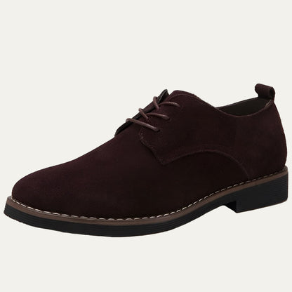 VogeLuxe | Men’s Suede Contrast Stitch Derby Shoes