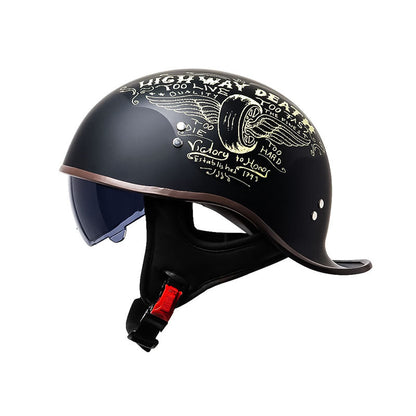 Safe Motorcycle Half Face Helmet Visor DOT Approved