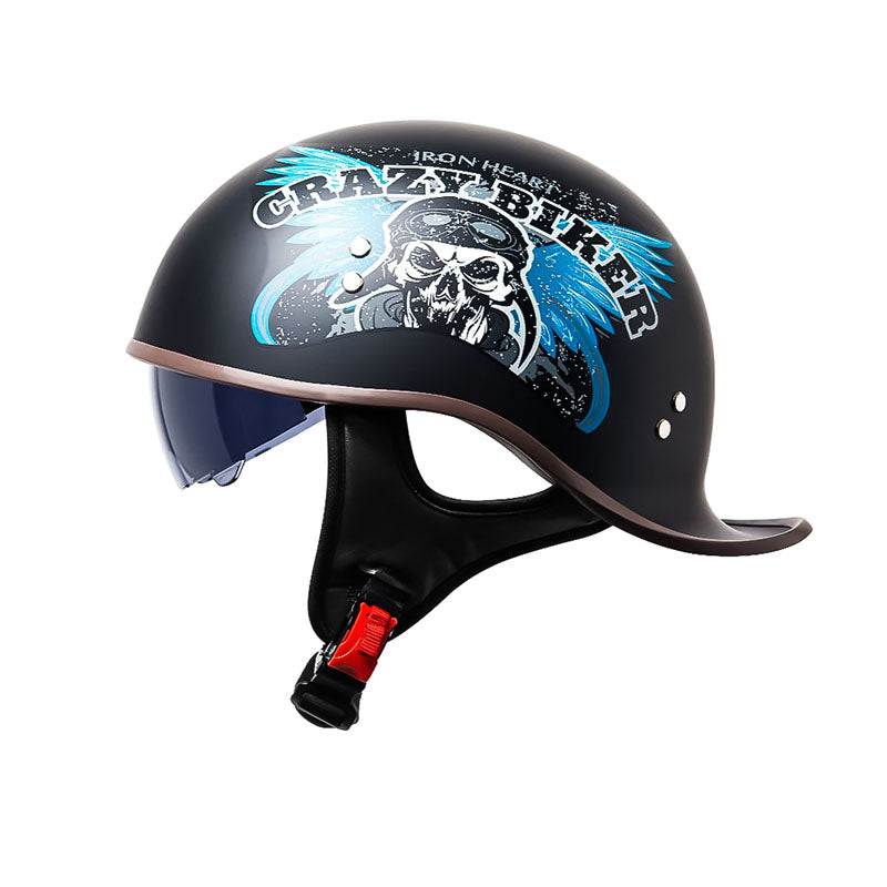 Safe Motorcycle Half Face Helmet Visor DOT Approved