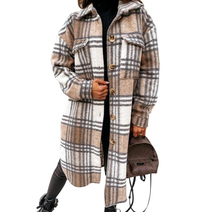Warm Women's Flannel Winter Jacket - VogeLuxe
