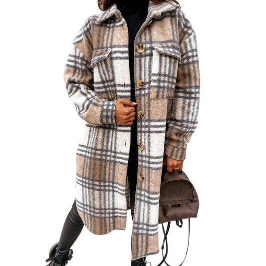 Warm Women's Flannel Winter Jacket - VogeLuxe