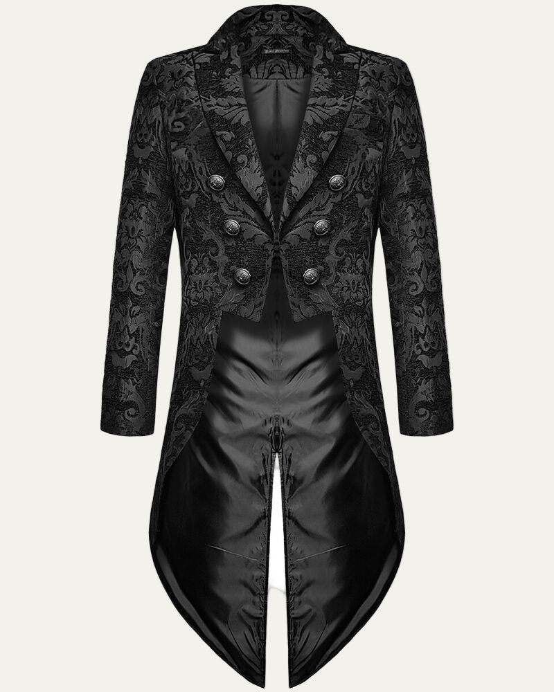 VogeLuxe | Men’s Victorian Double Breasted Jacquard Tailcoat