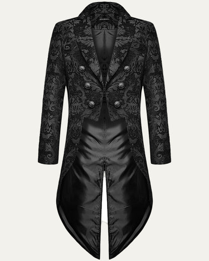 VogeLuxe | Men’s Victorian Double Breasted Jacquard Tailcoat