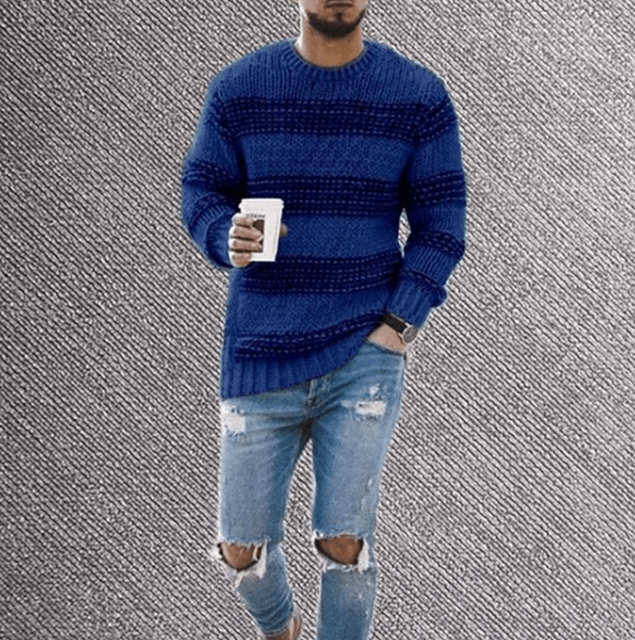 Classic Men's Horizontal Stripe Sweater