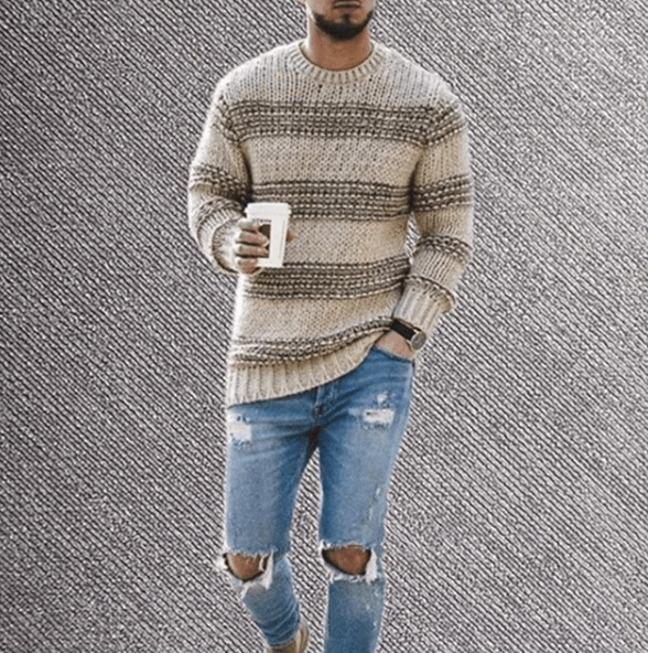 Classic Men's Horizontal Stripe Sweater