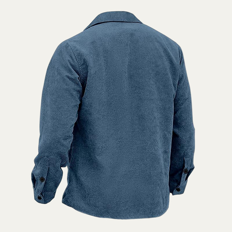 VogeLuxe | Men’s Tribal Pattern Corduroy Button Shirt Jacket