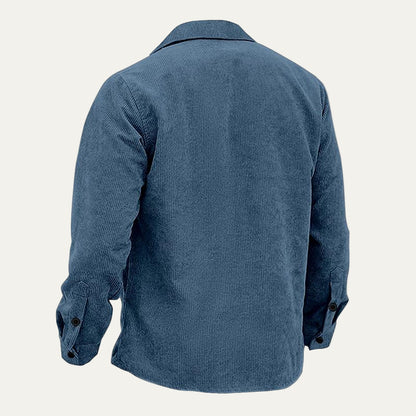 VogeLuxe | Men’s Tribal Pattern Corduroy Button Shirt Jacket
