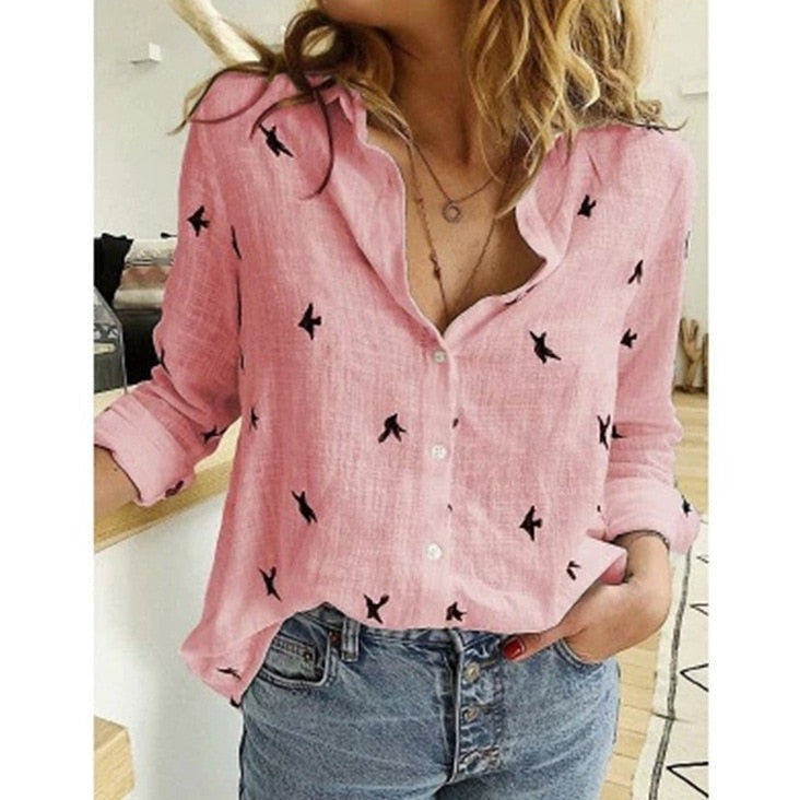 Women's Classic Casual Loose Fit Blouse - VogeLuxe