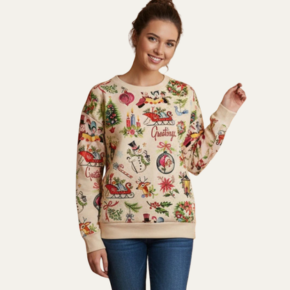 VogeLuxe | Men’s Vintage Christmas Print Sweatshirt