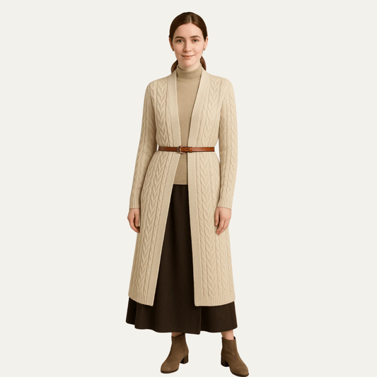 VogeLuxe | Women’s Maxi Cable Knit Cardigan